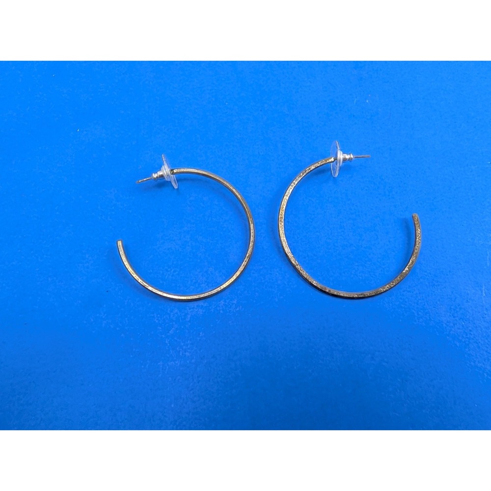 Vintage Large Hoops Earrings 1.5" 925 Sterling Silver